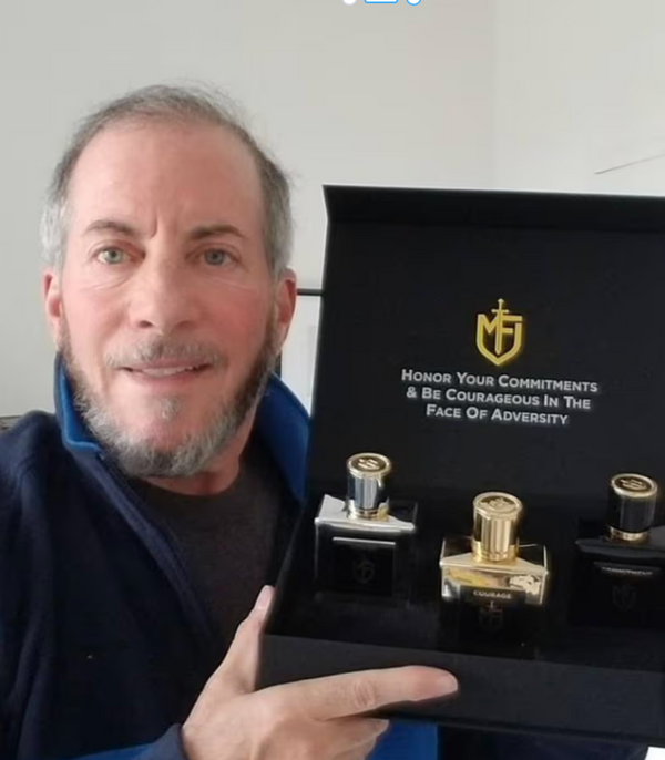 Mission Fragrances customer with the Mission Fragrances set