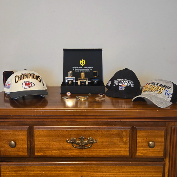A Mission Fragrances customer with the set
