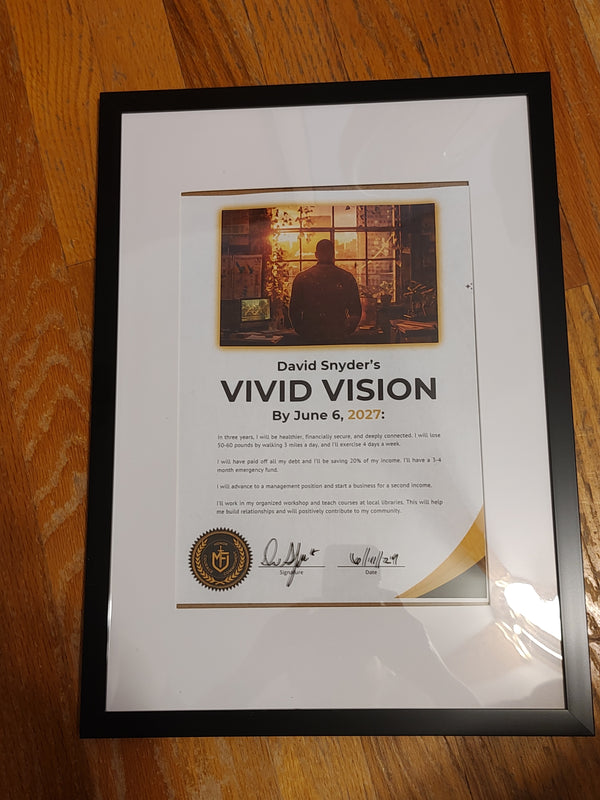David Snyder’s framed Vivid Vision