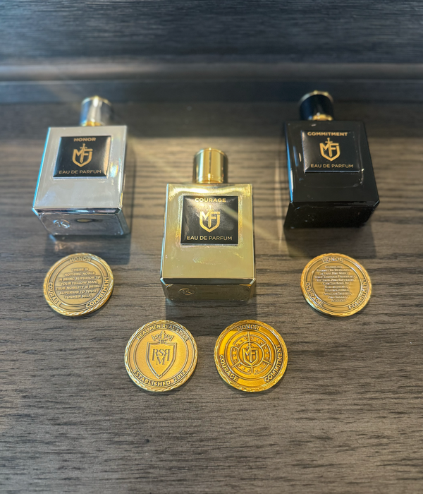 A Mission Fragrances customer with the set